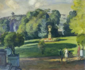 Women in the Gardens at St Cloud Oil painting by Henri Lebasque
