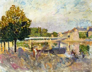 Workers on the Banks of the Marne Oil painting by Henri Lebasque