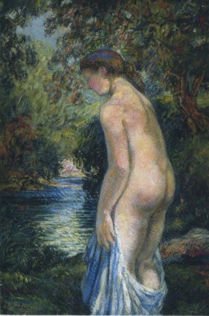 Young Bather by the River by Henri Lebasque Oil Painting