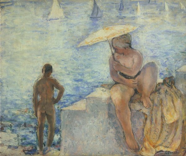 Young Bather with Parasol