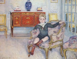 Young Boy in an Interior by Henri Lebasque Oil Painting