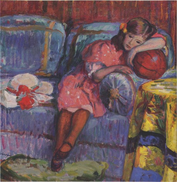 Young Girl and the Red Balloon