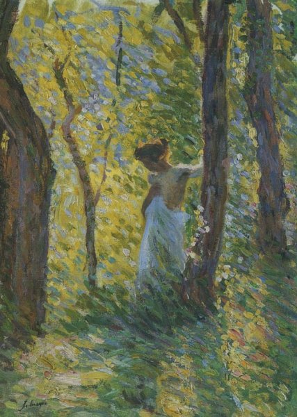 Young Girl in a Clearing