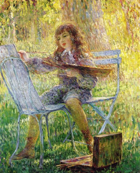 Young Painter by Henri Lebasque - Hand-Painted Oil Painting Reproduction