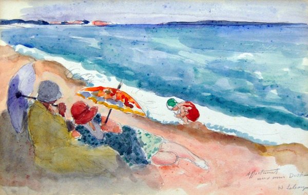 Young Women by the Sea by Henri Lebasque - Hand-Painted Oil Painting Reproduction