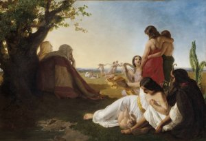 Allegory Of Human Life by Henri Lehmann Oil Painting