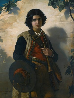 Le Fifre Italien by Henri Lehmann Oil Painting