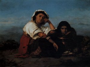 Les Repos by Henri Lehmann Oil Painting