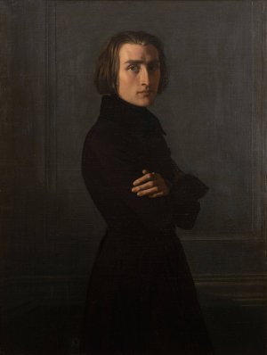 Portrait de Franz Liszt by Henri Lehmann Oil Painting