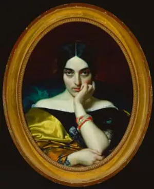 Portrait de Madame Alphonse Karr by Henri Lehmann - Oil Painting Reproduction
