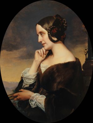Portrait de Marie de Flavigny, comtesse d'Agoult by Henri Lehmann Oil Painting
