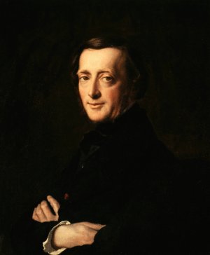 Portrait du Docteur M.G. Worms by Henri Lehmann Oil Painting