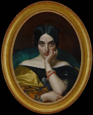 Portrait of Clementine by Henri Lehmann Oil Painting