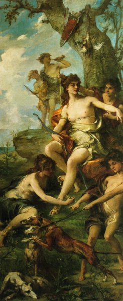Artemis Among the Wood Nymphs