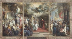 Le Couronnement de Charlemagne by Henri Leopold Levy Oil Painting