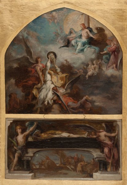 Resurrection et Apotheose de saint Denis  by Henri Leopold Levy - Hand-Painted Oil Painting Reproduction