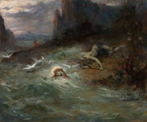 The Death of Orpheus by Henri Leopold Levy Oil Painting