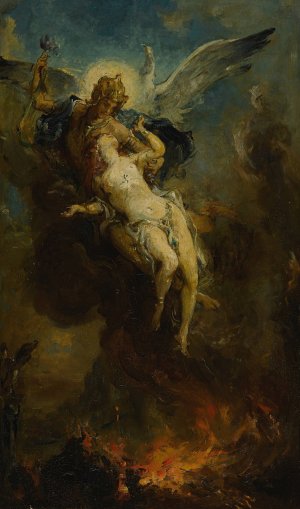 The Phoenix by Henri Leopold Levy Oil Painting