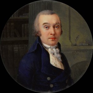 Portrait d'homme dans une bibliotheque by Henri Leveque Oil Painting