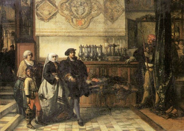 Frans Floris Going to a Saint Luke's Day Feast 1540 by Henri Leys - Hand-Painted Oil Painting Reproduction