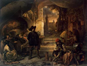 Guardroom by Henri Leys - Oil Painting Reproduction