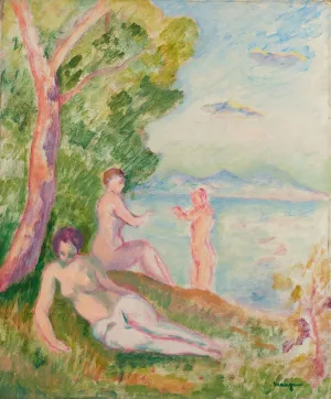 Composition, trois baigneuses by Henri Manguin Oil Painting