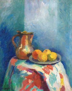 Nature Morte Au Pichet En Cuivre by Henri Manguin Oil Painting