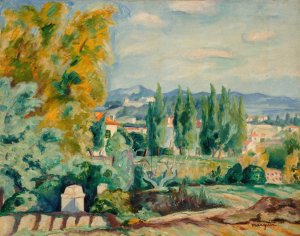 Paysage d'automne aux environs de Saint-Tropez by Henri Manguin Oil Painting
