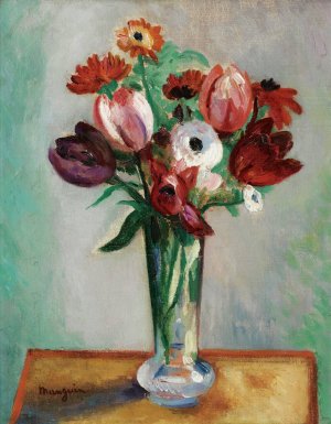 Tulipes Et Renoncules by Henri Manguin Oil Painting