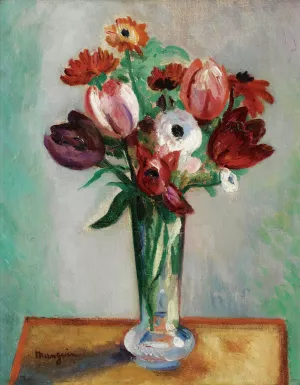 Tulipes Et Renoncules Oil painting by Henri Manguin
