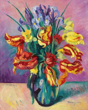 Tulipes Perroquet by Henri Manguin Oil Painting