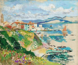 Vue Sur La Ponche, Saint-Tropez by Henri Manguin Oil Painting