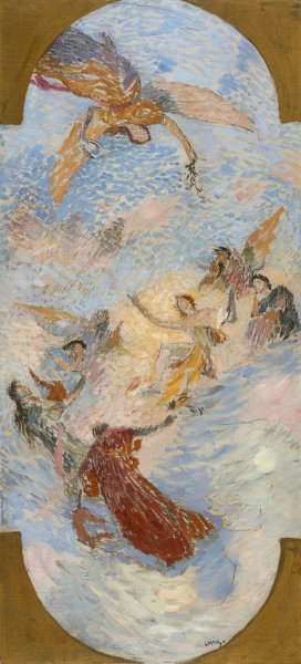 Apollon et les muses by Henri Martin Oil Painting