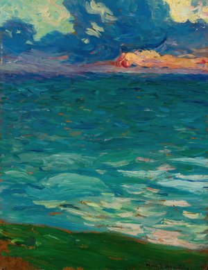 Au Bord De La Mer by Henri Martin Oil Painting