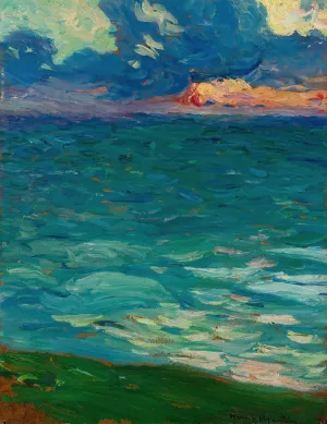 Au Bord De La Mer by Henri Martin Oil Painting