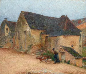 Chevriere devant une vieille maison a Labastide Oil painting by Henri Martin
