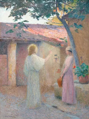 Christ and the Woman of Samaria by Henri Martin Oil Painting