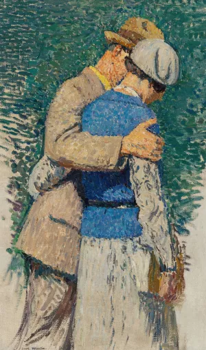 Couple se promenant by Henri Martin Oil Painting