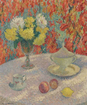 Dahlias Au Soleil by Henri Martin Oil Painting