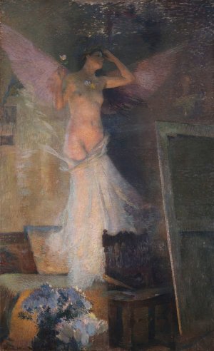 La muse du peintre by Henri Martin Oil Painting