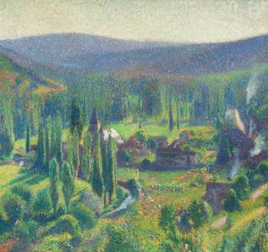 La vallee du vert a Labastide-du-Vert by Henri Martin Oil Painting