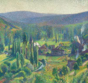 La vallee du vert a Labastide-du-Vert Oil painting by Henri Martin