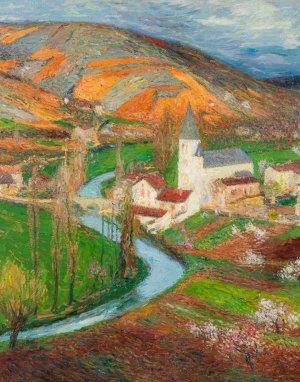 Labastide du vert au printemps depuis le jardin de Marquayrol by Henri Martin Oil Painting
