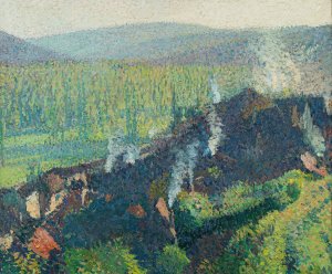 Labastide du Vert vue depuis Marquayrol, Fumees by Henri Martin Oil Painting