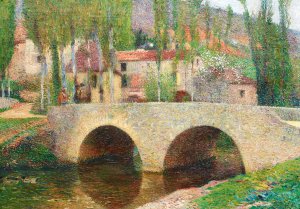 Le Pont a Labastide-du-Vert by Henri Martin Oil Painting