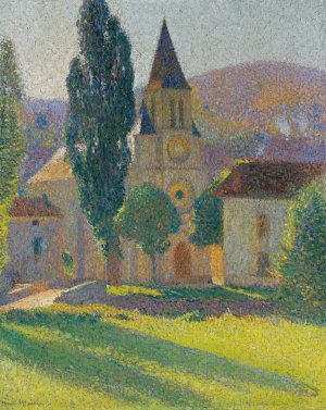 L'eglise De Labastide Du Vert by Henri Martin Oil Painting
