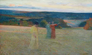 Les trois muses by Henri Martin Oil Painting