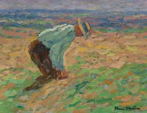 Lieur de gerbe by Henri Martin Oil Painting