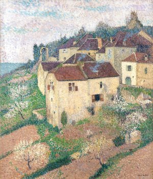 Maisons a Saint-Cirq-Lapopie by Henri Martin Oil Painting