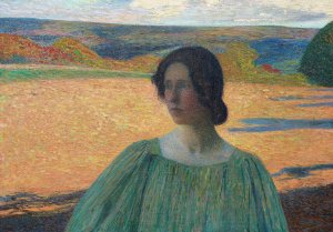 Meditation by Henri Martin Oil Painting